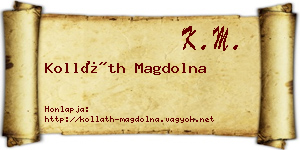 Kolláth Magdolna névjegykártya